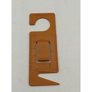 Vintage Tupperware Ruler Letter Opener 898-8 Belt Hook 2 inch 5 cm Ruler Orange